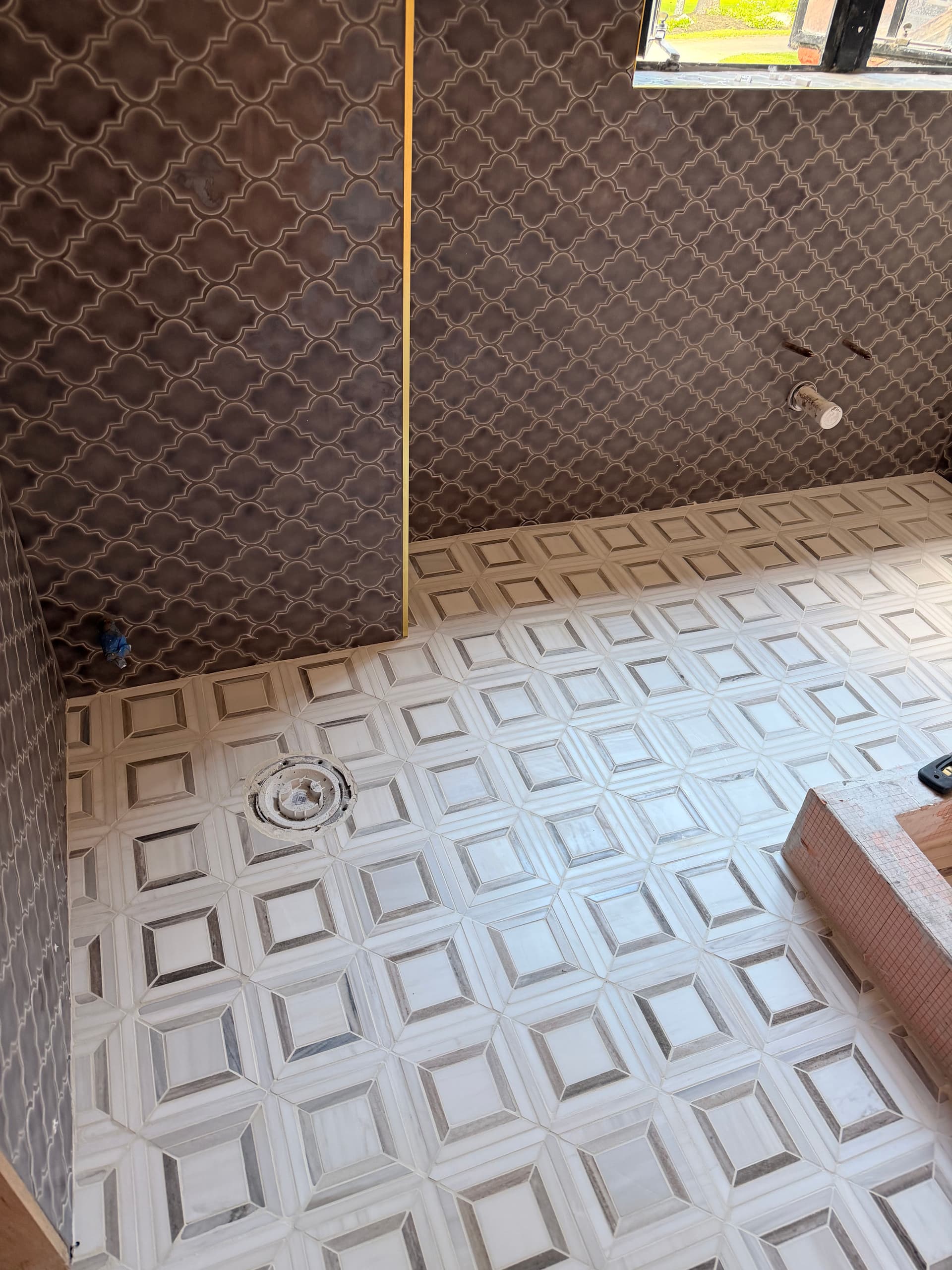 Gallery photos for Farmington Bathroom Remodel With Marble Vanity and Custom Tile Work: Image #2
