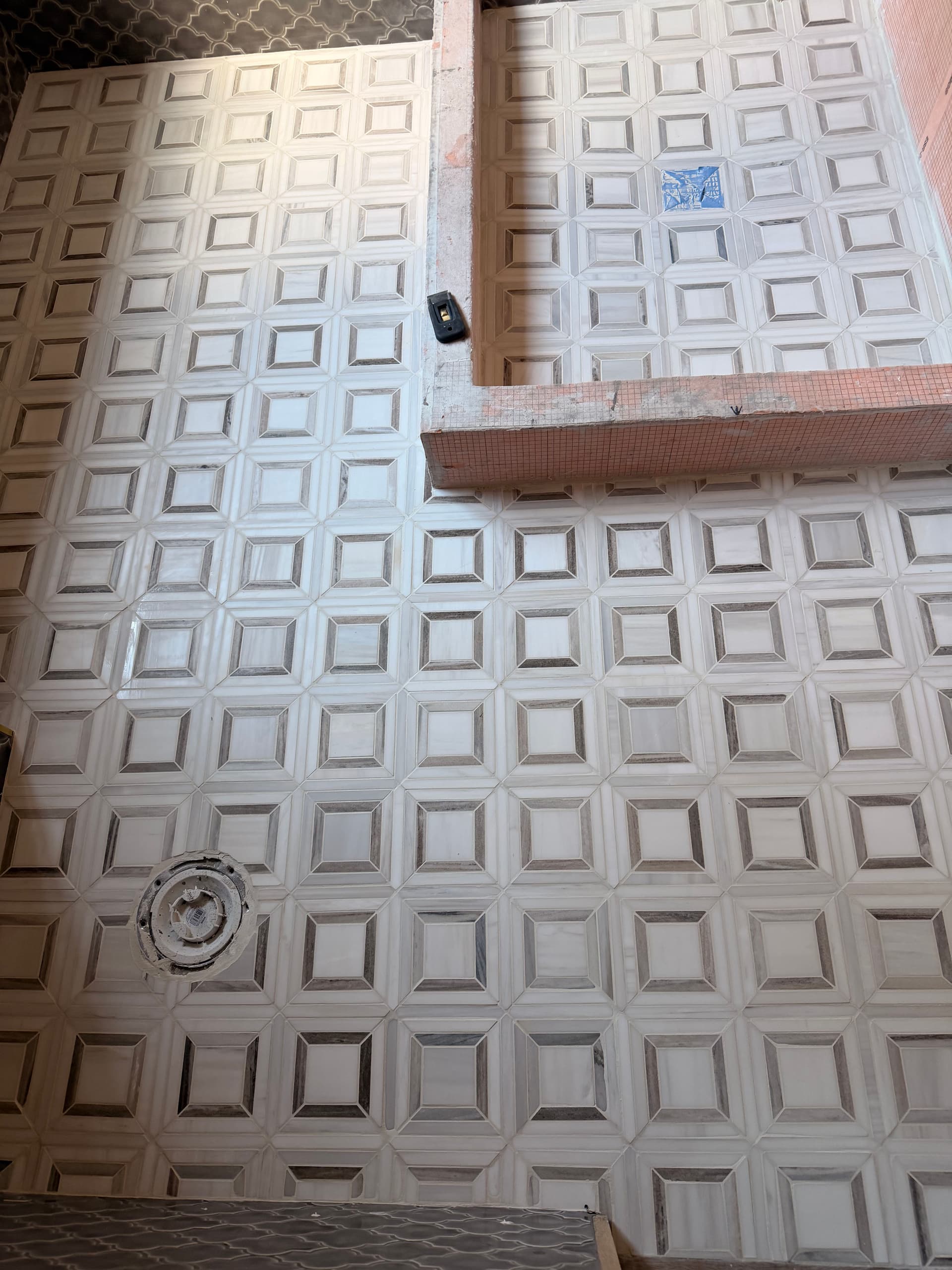Gallery photos for Farmington Bathroom Remodel With Marble Vanity and Custom Tile Work: Image #1