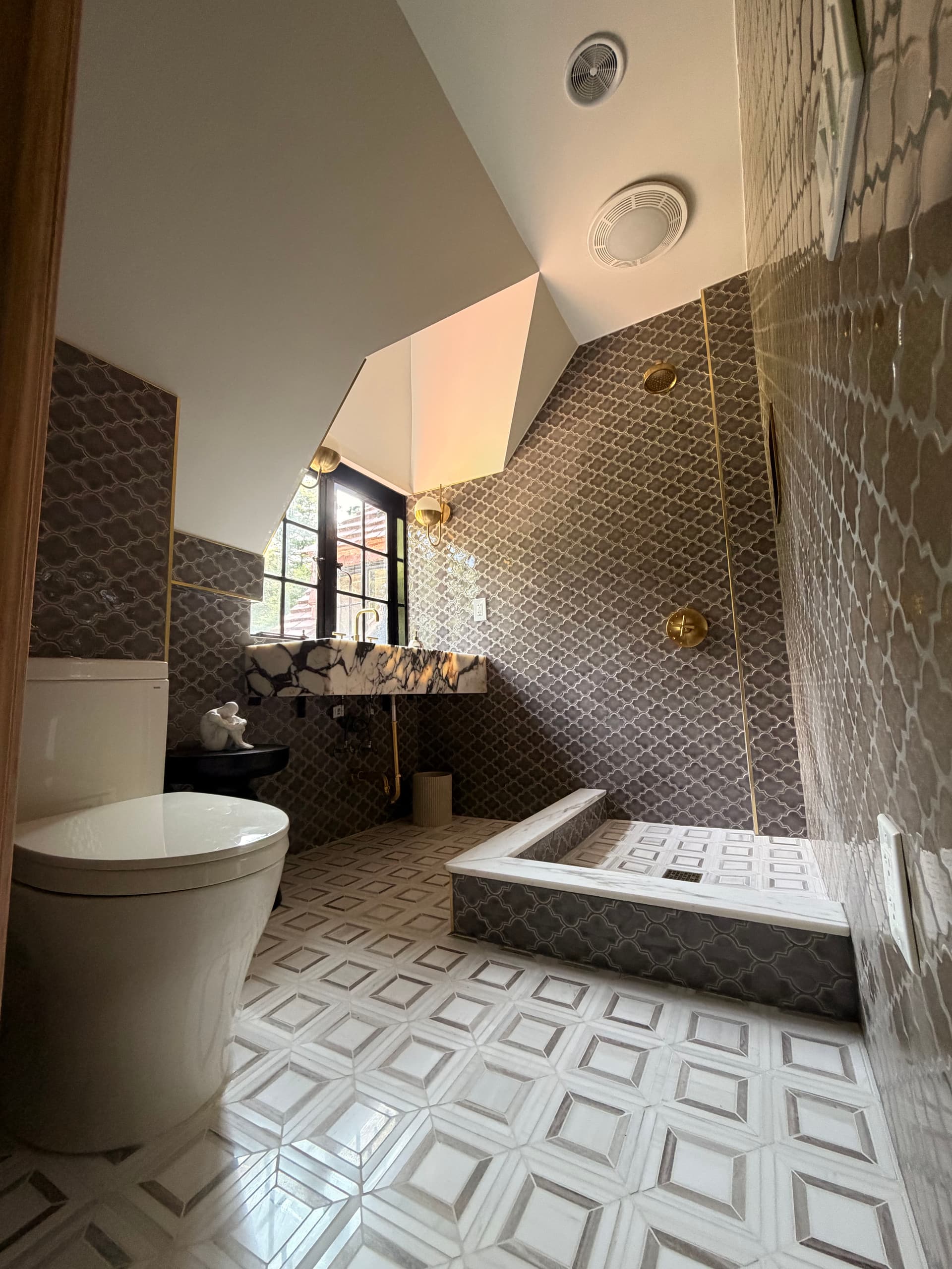 Small Bathroom Gets a High-End Custom Renovation image